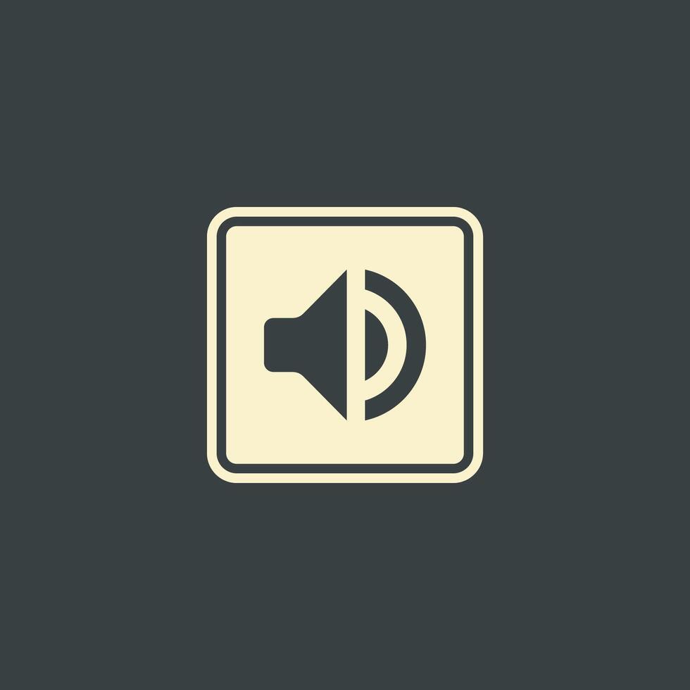 Speaker Square Icon Logo Template Illustration Design. EPS 10. vector