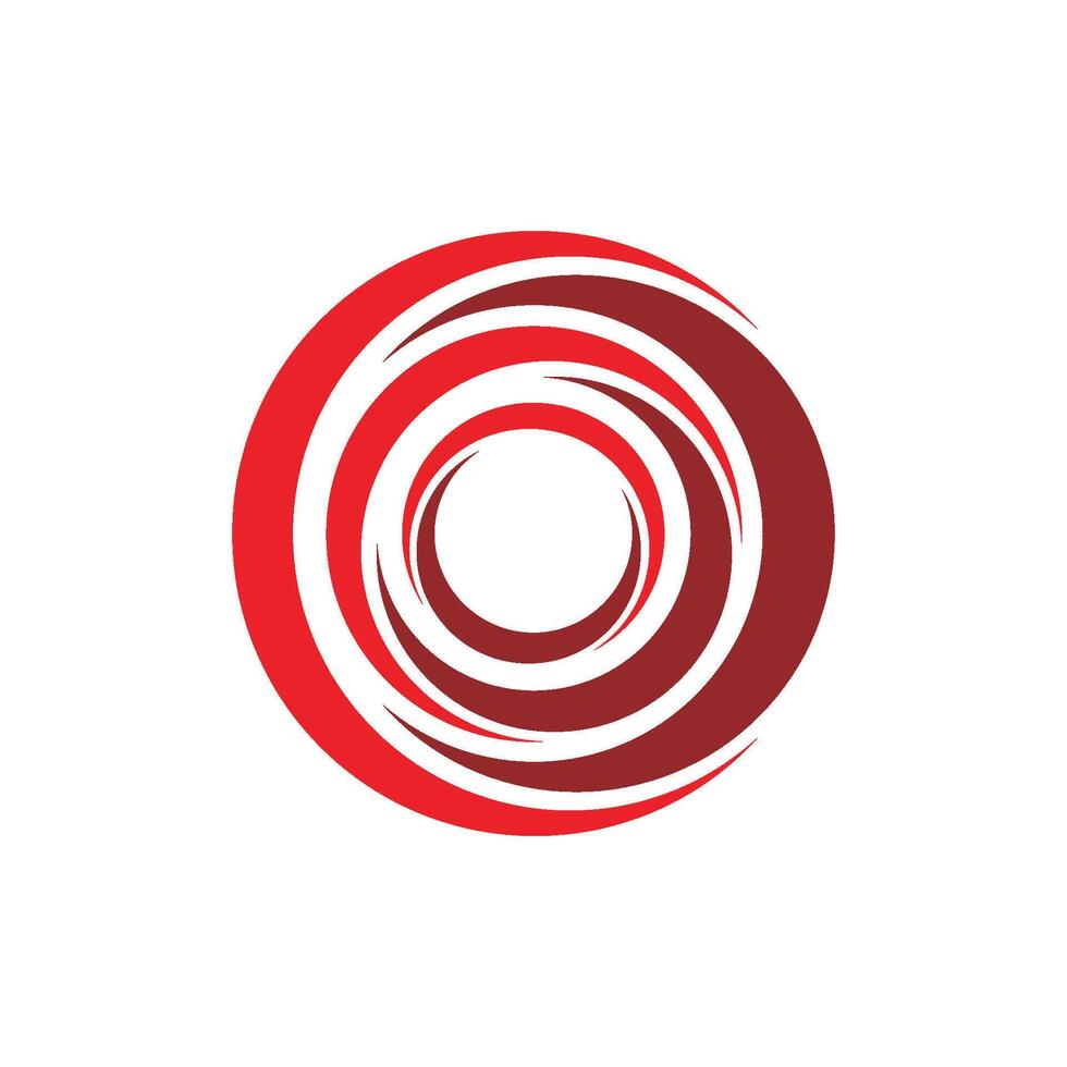 Whirlpool or Red Rose Logo Template Illustration Design. EPS 10. vector