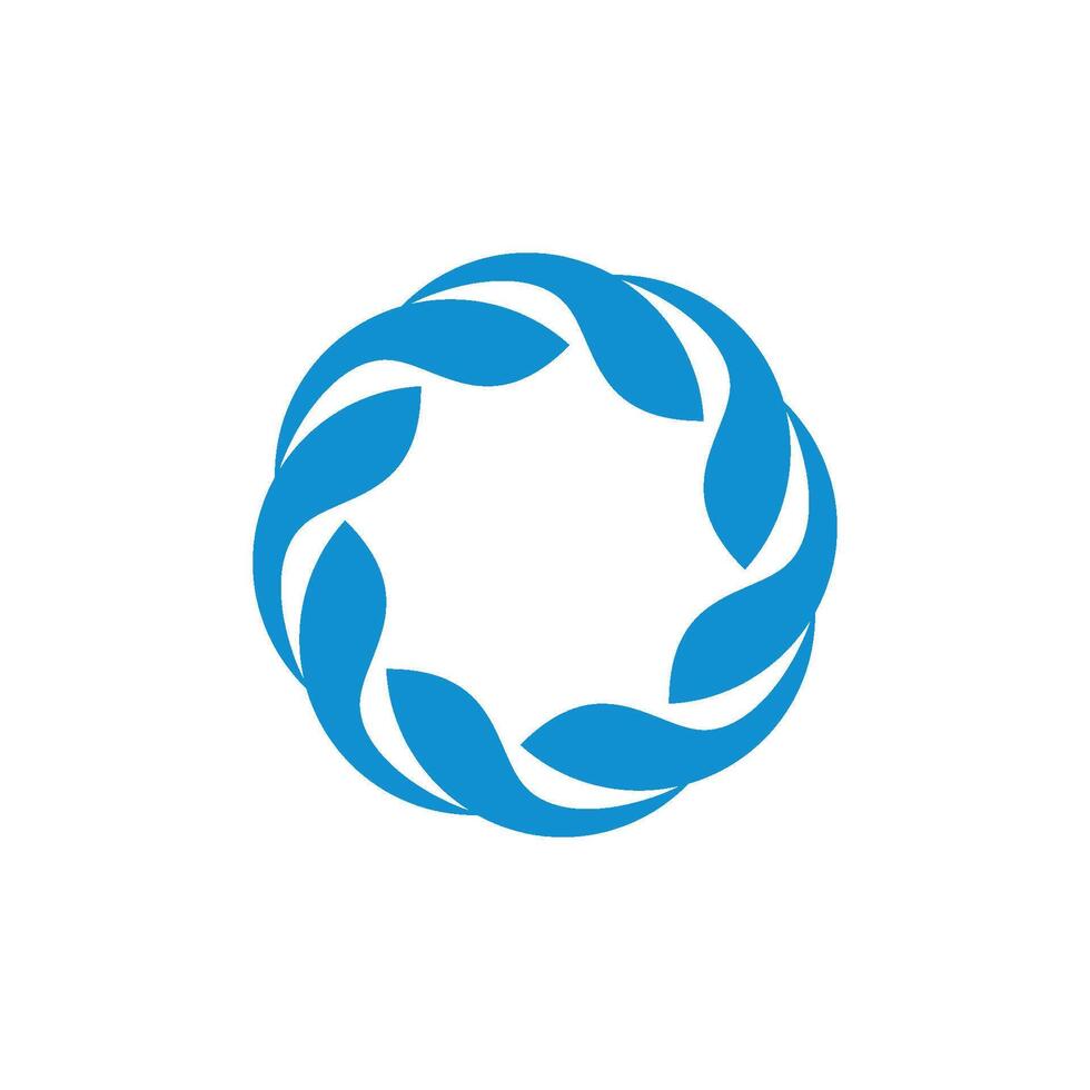 Abstract Circle Blue Flower Logo Template Illustration Design. EPS 10. vector