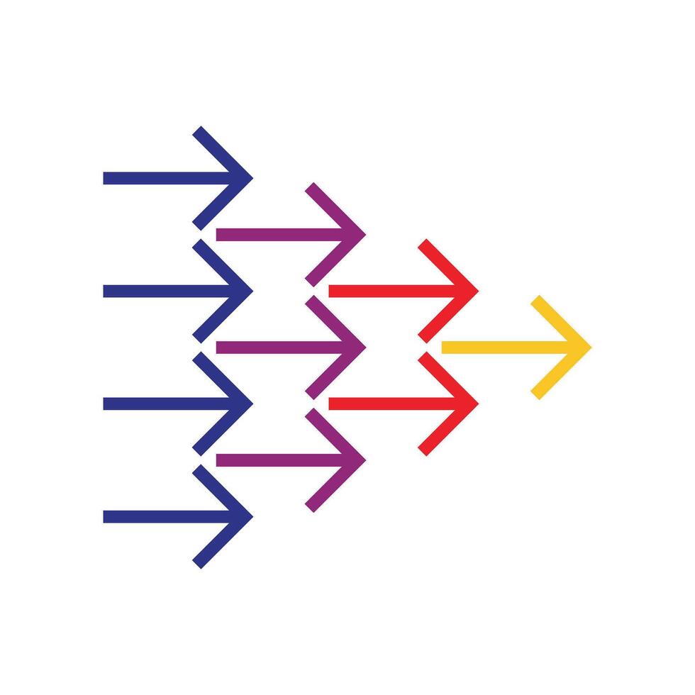 Abstract Colorful Forward Arrows Logo Template Illustration Design. EPS 10. vector