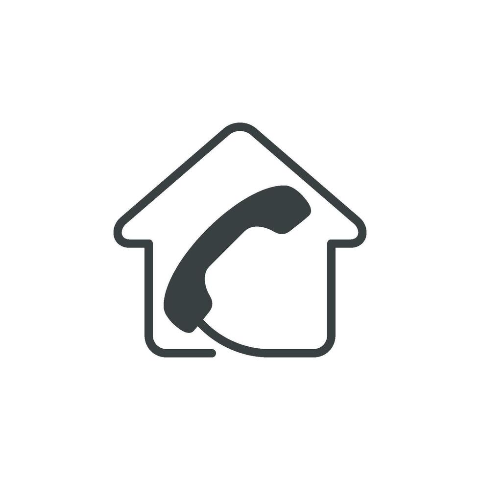 Phone and Call Center Home Icon Logo Template Illustration Design. EPS 10. vector