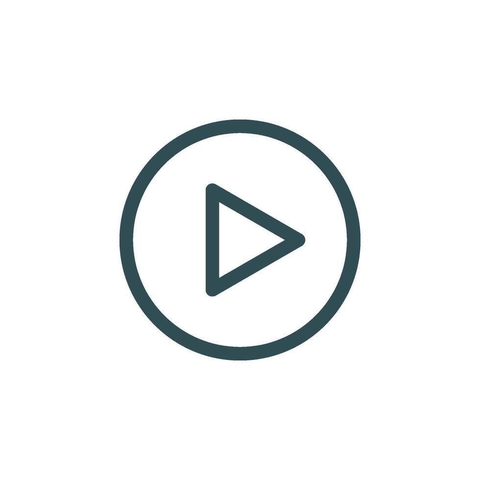 Play Button Line Icon Logo Template Illustration Design. EPS 10. vector