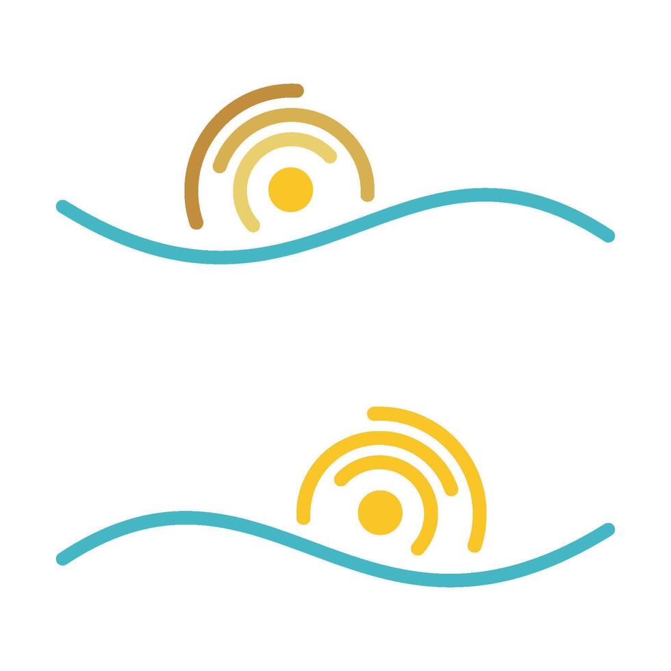 Abstract Sun and Wave Logo Template Illustration Design. EPS 10. vector