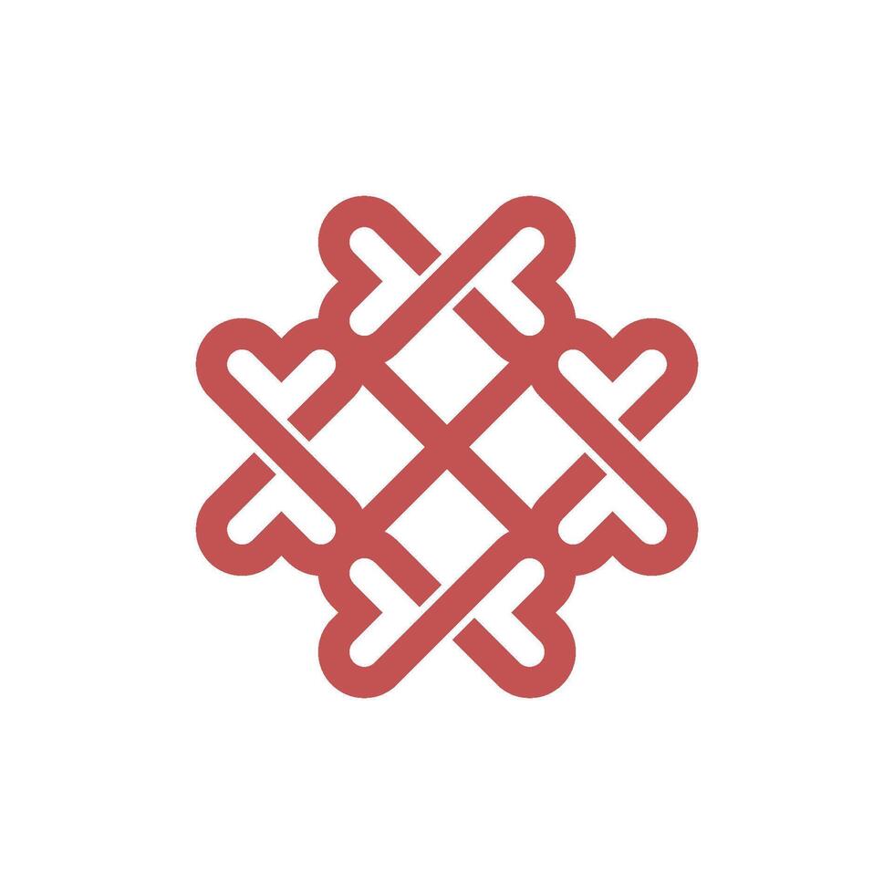 Red Celtic Knot Ornamental Logo Template Illustration Design. EPS 10. vector