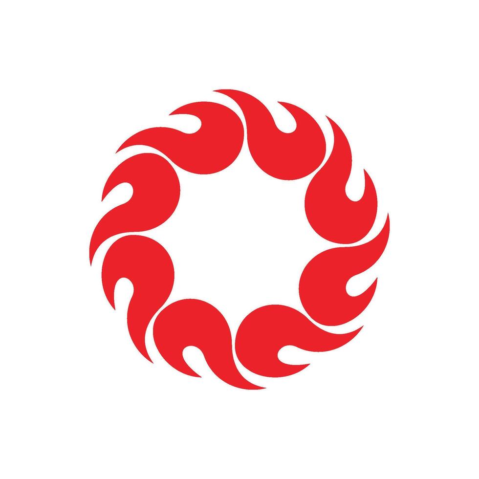 Red Flame Flower Logo Template Illustration Design. EPS 10. vector