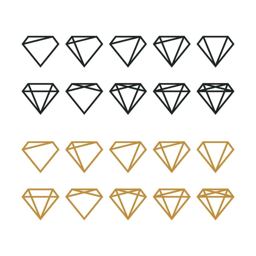 Set Diamond Shape Logo Template Illustration Design. EPS 10. vector
