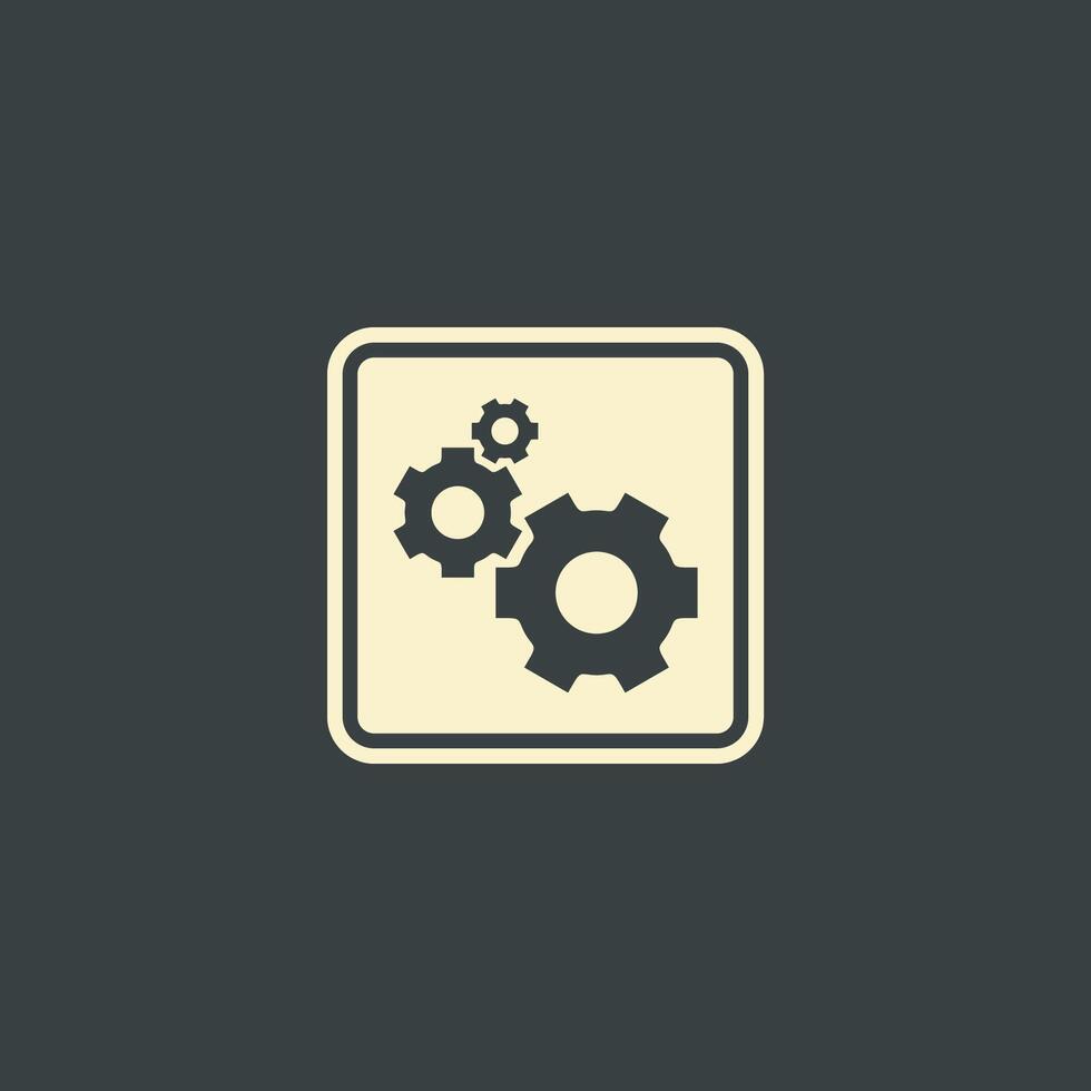 Square Gear Icon Logo Template Illustration Design. EPS 10. vector