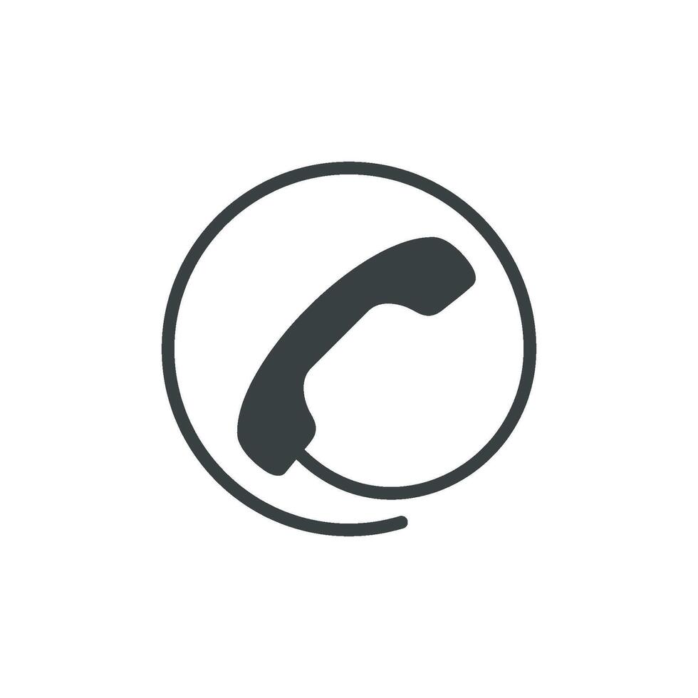 Black Phone and Call Center Icon Logo Template Illustration Design. EPS 10. vector