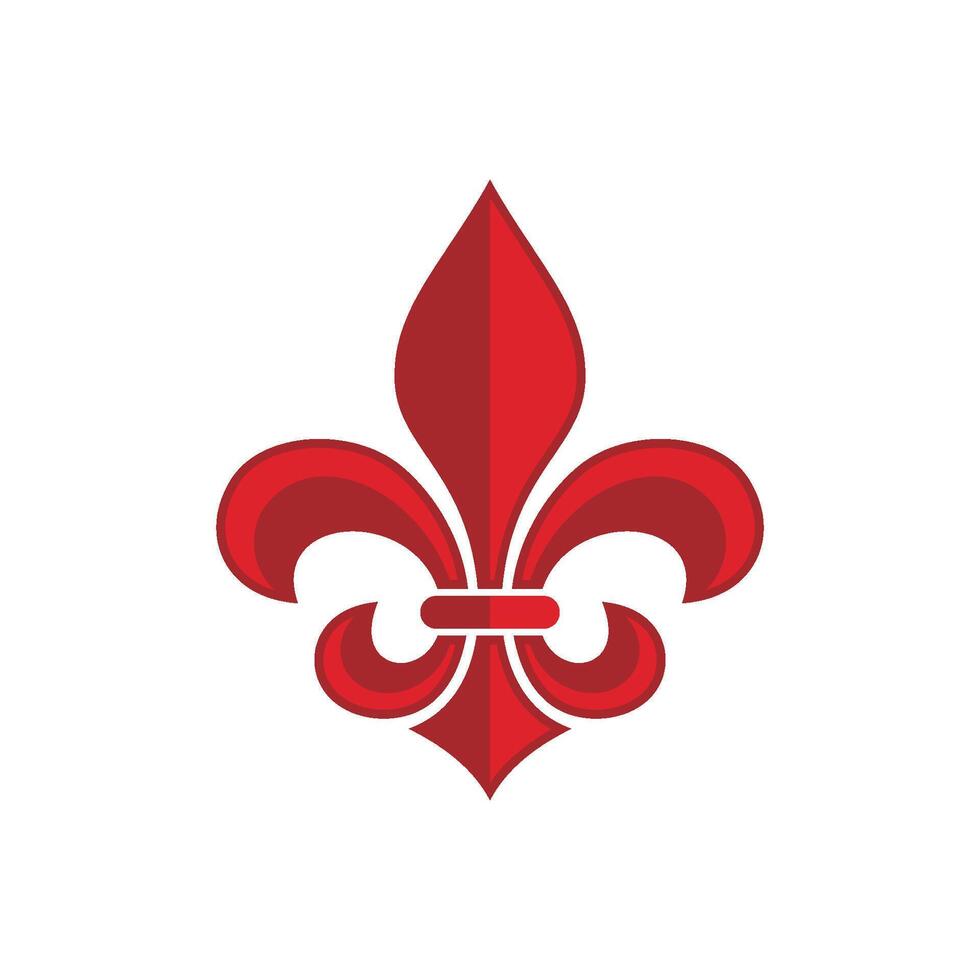 Red Fleur De Lis Logo Template Illustration Design. EPS 10. vector