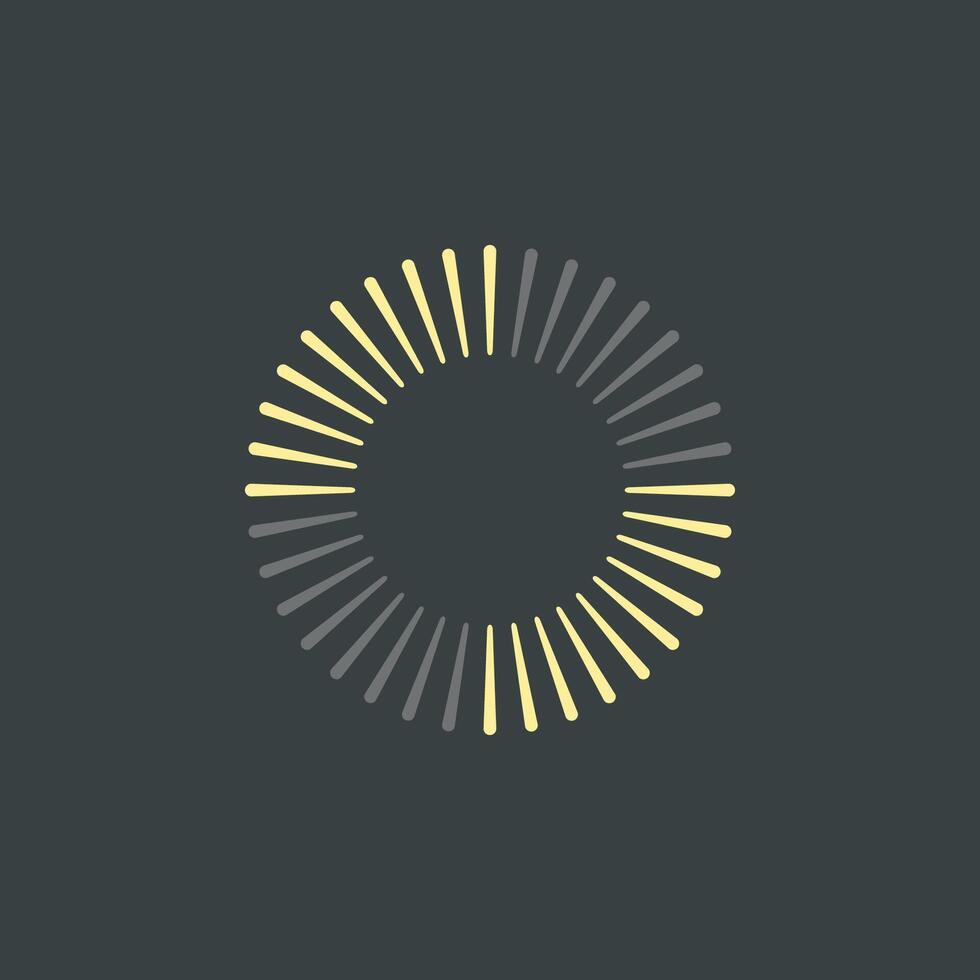 Sunburst Line Logo Template Illustration Design. EPS 10. vector