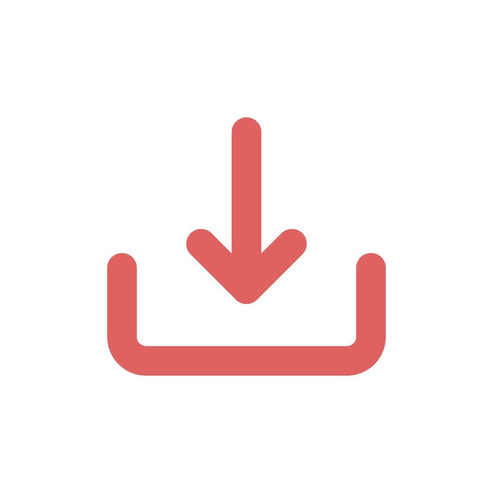 Red Download Icon template Illustration Design. EPS 10. vector