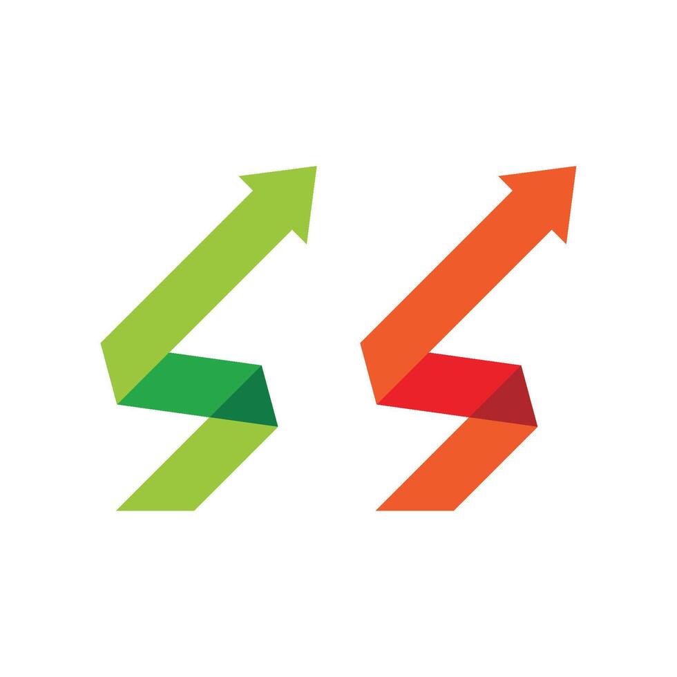 Colorful Set S Letter Arrow Logo Template Illustration Design. EPS 10. vector