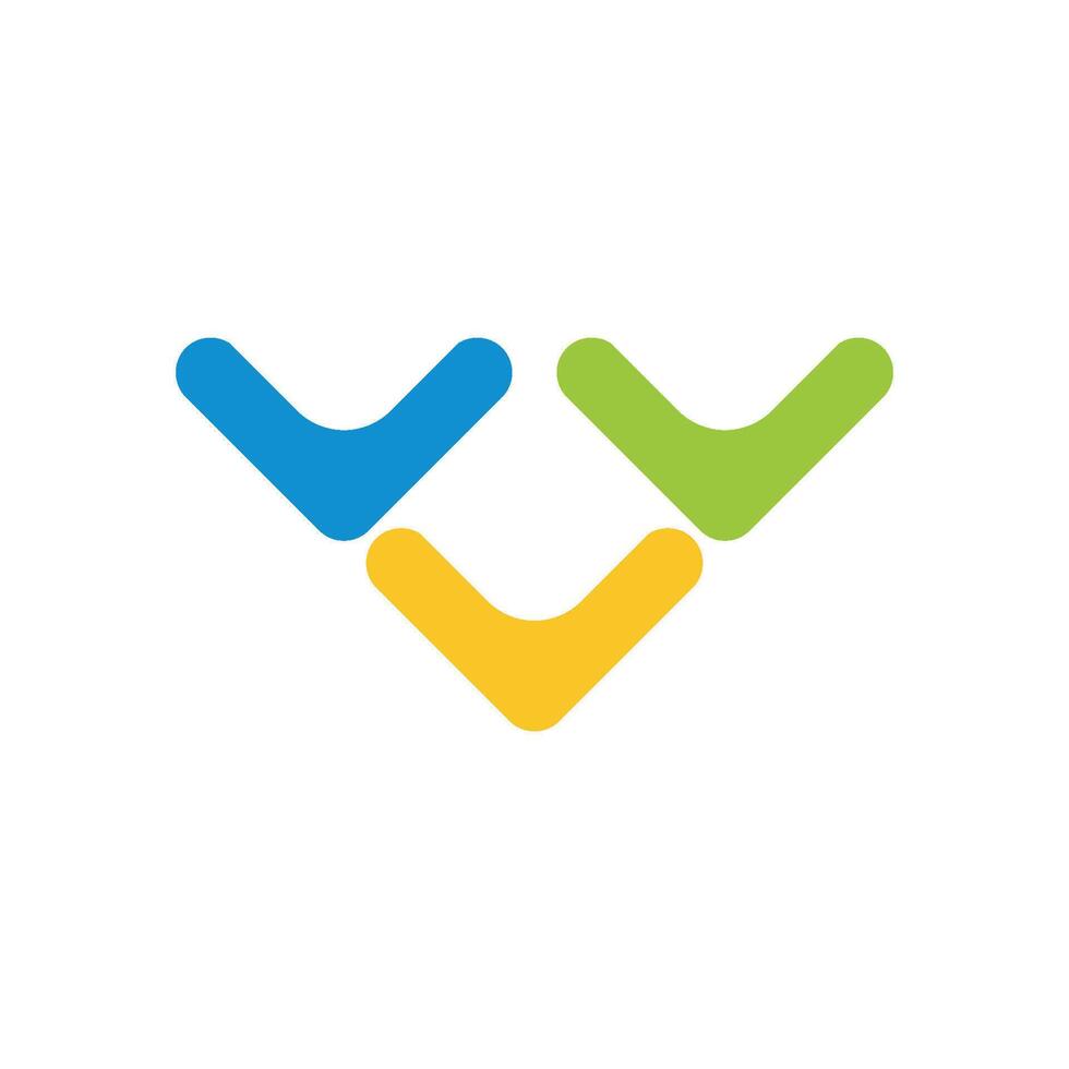Three V Letter logo Template Illustration Design. EPS 10. vector