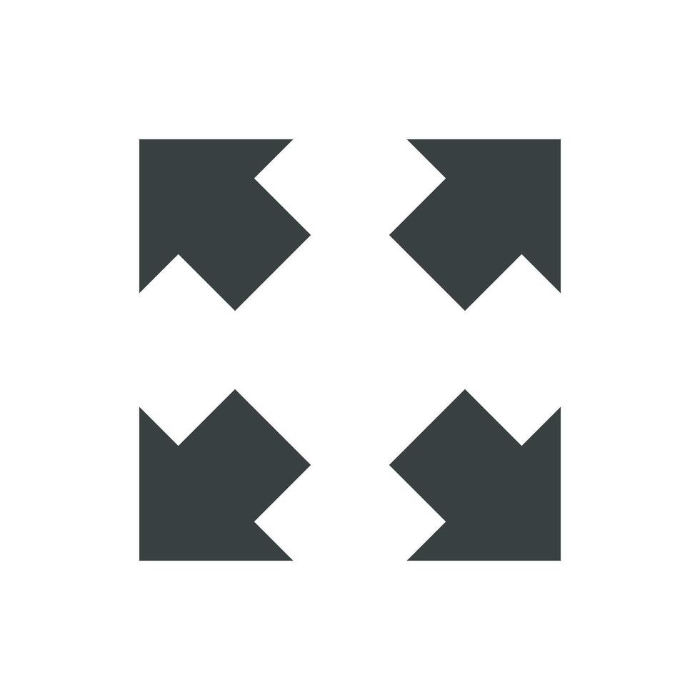 Full Screen Arrow Icon Logo Template Illustration Design. EPS 10. vector