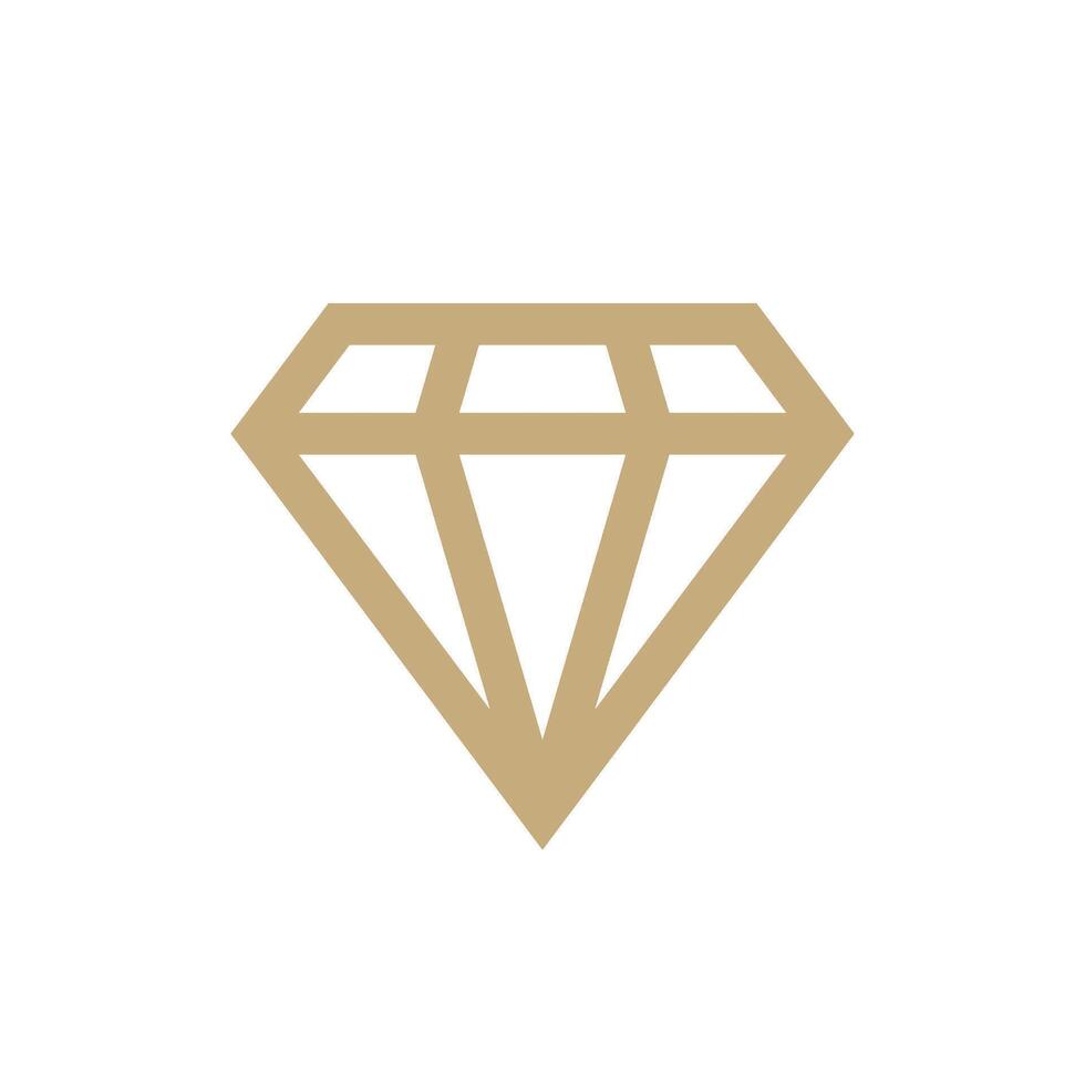 Gold Diamond Shape Logo Template Illustration Design. EPS 10. vector