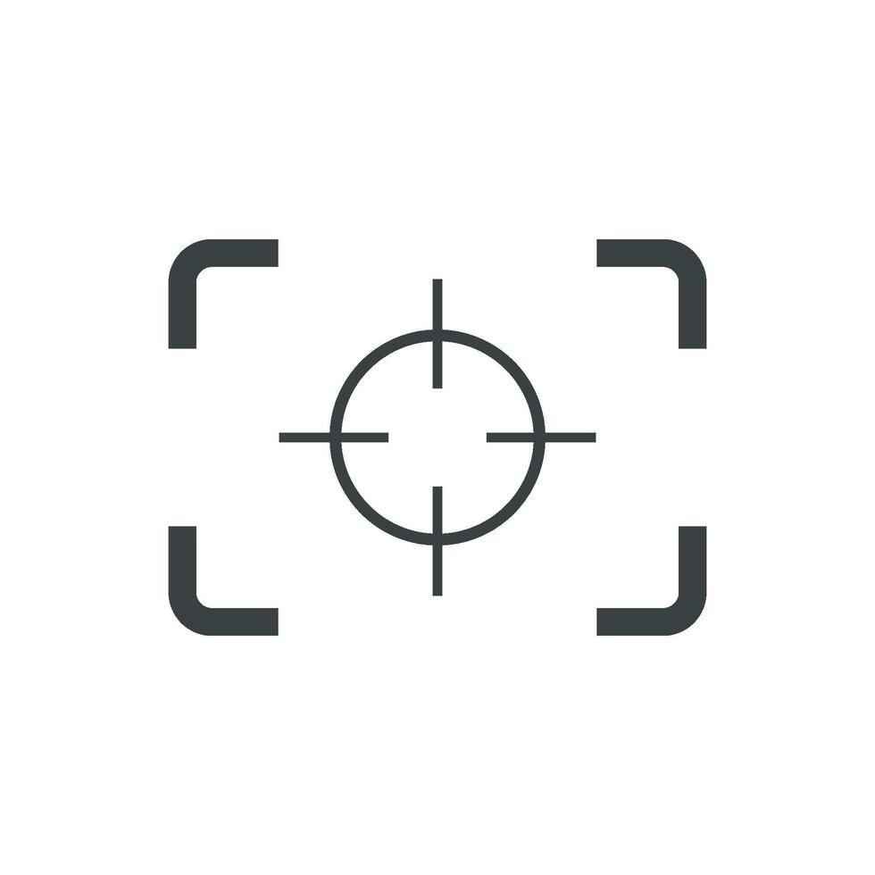 Black Camera Focus Target Logo Template Illustration Design. EPS 10. vector