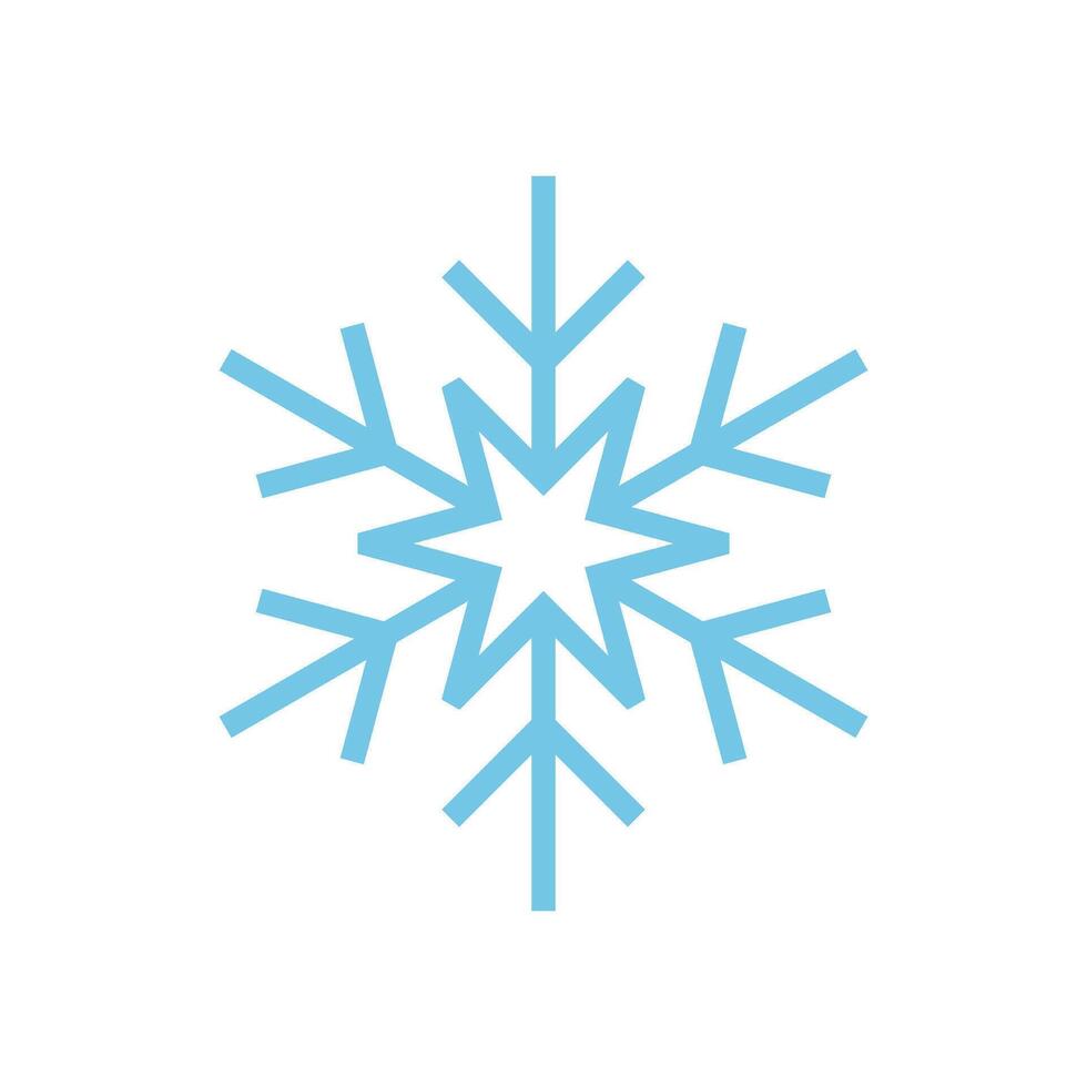 Blue Lines Snowflake Icon Logo Template Illustration Design. EPS 10. vector