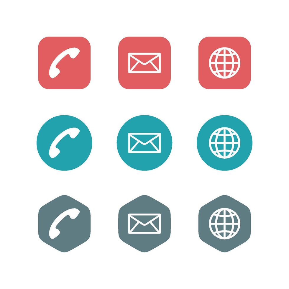Set Address Icon Set Template Illustration Design. EPS 10. vector