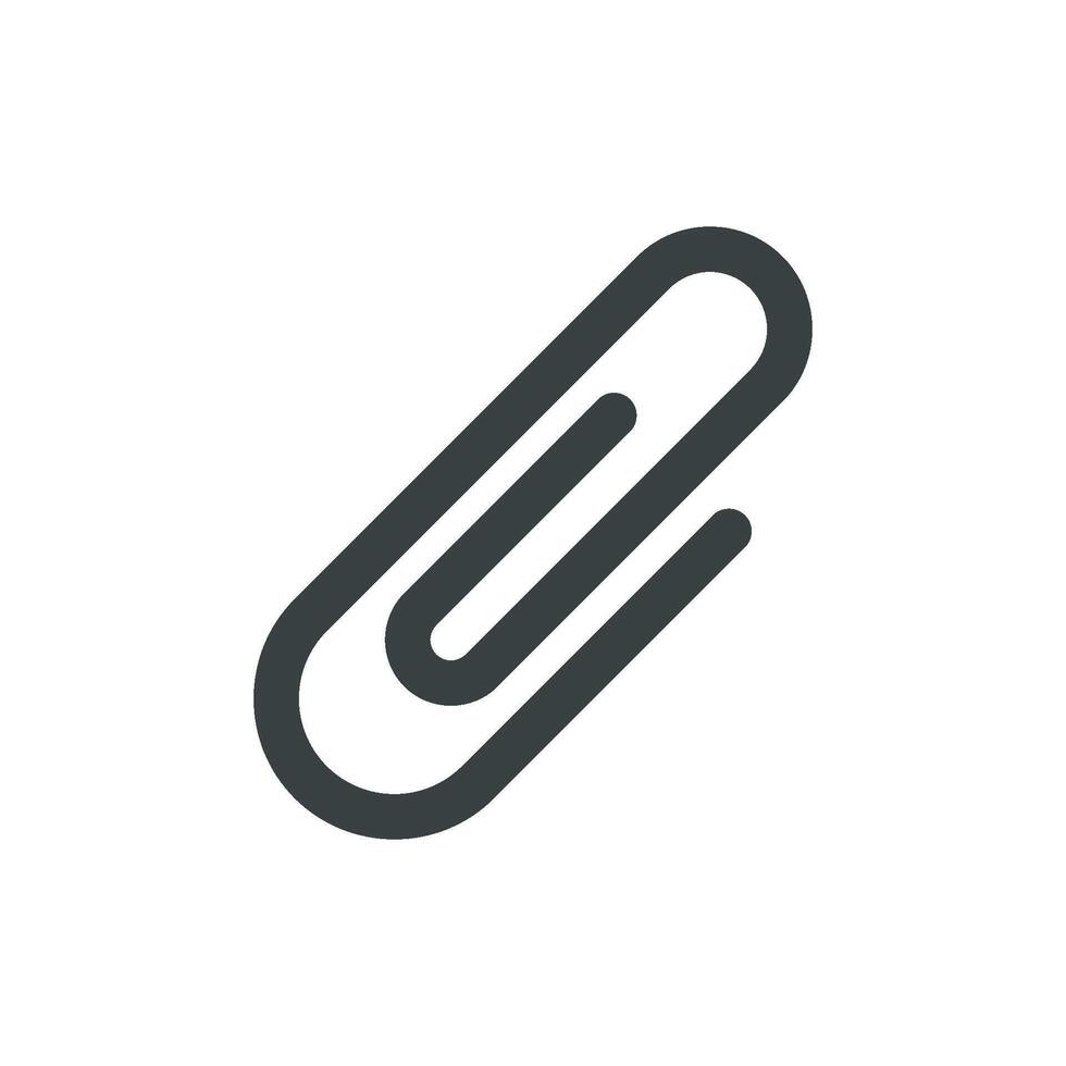 Attachment Paper Clip Icon Logo Template Illustration Design. EPS 10. vector