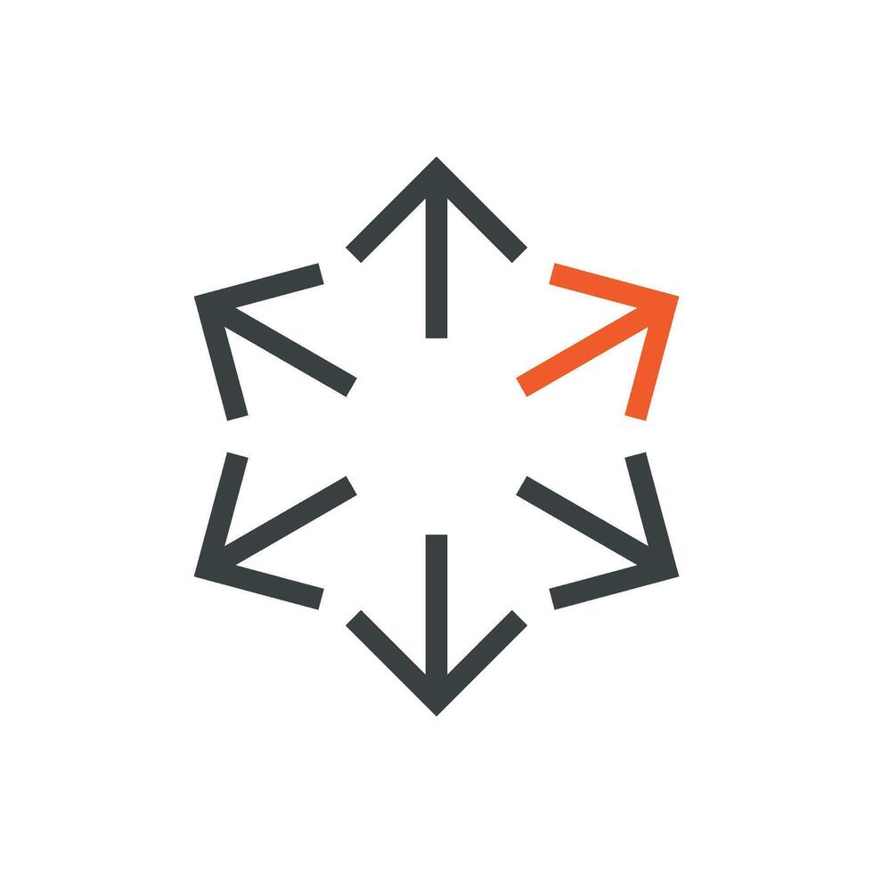 Decorative Arrows Star Logo Template Illustration Design. EPS 10. vector