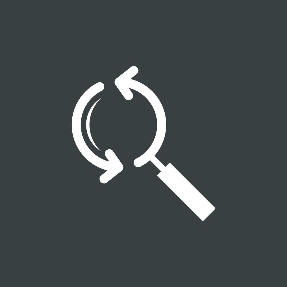 Magnifying Glass Arrows Logo Template Illustration Design. EPS 10. vector