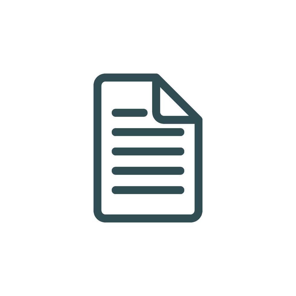 Line Paper Document Icon Logo Template Illustration Design. EPS 10. vector