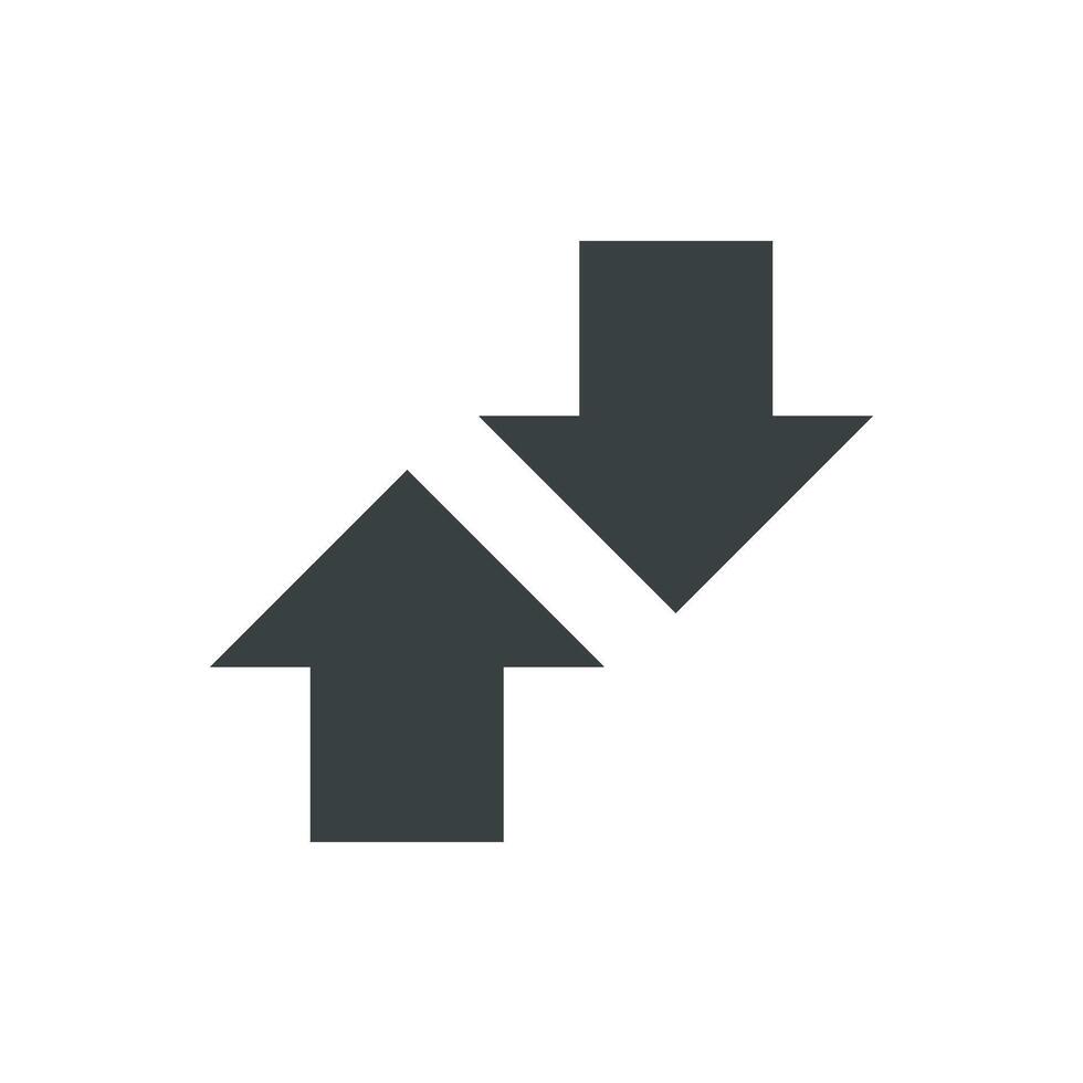 Grey Up Down Arrow Logo Template Illustration Design. EPS 10. vector