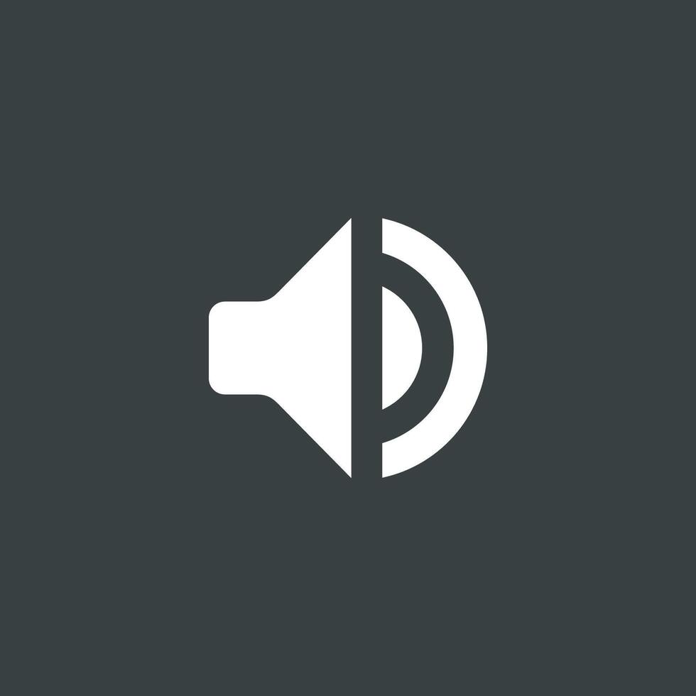 White Speaker Icon Logo Template Illustration Design. EPS 10. vector