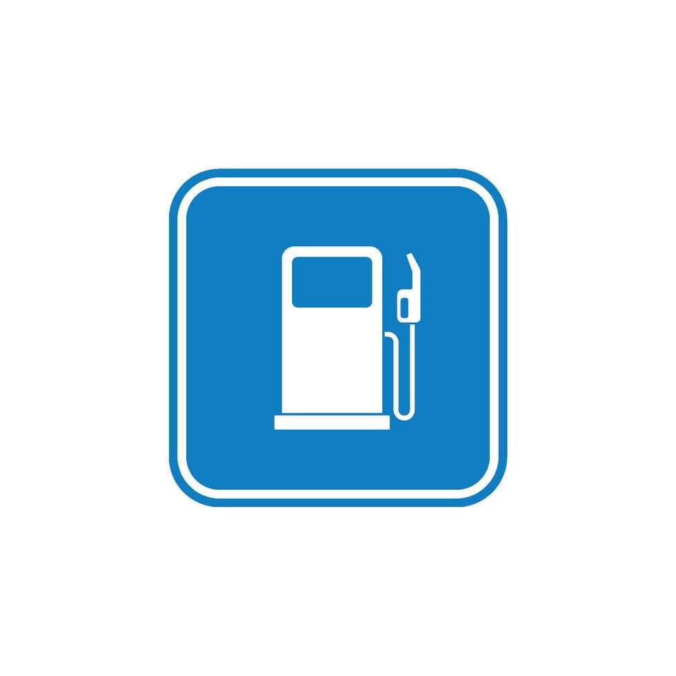 Square Icon Template - Gas Station Illustration Design. EPS 10. vector