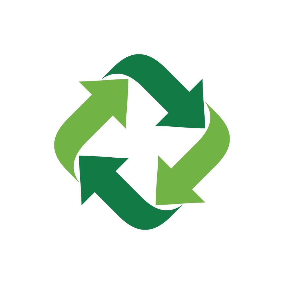 Recycle Green Four Arrows Logo Template Illustration Design. EPS 10. vector