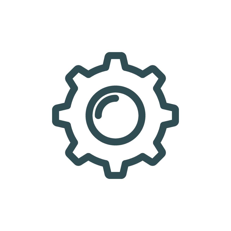 Gear Line Icon Logo Template Illustration Design. EPS 10. vector