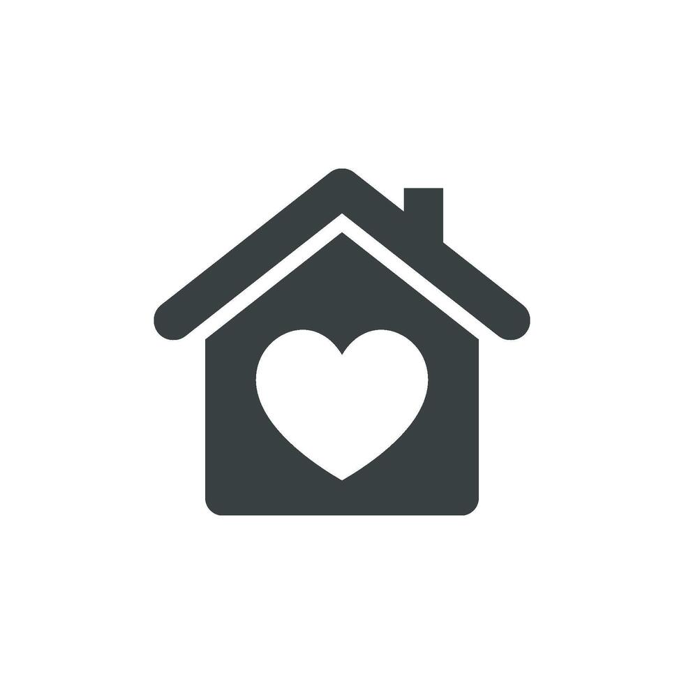 Love, Home or House Icon Logo Template Illustration Design. EPS 10. vector
