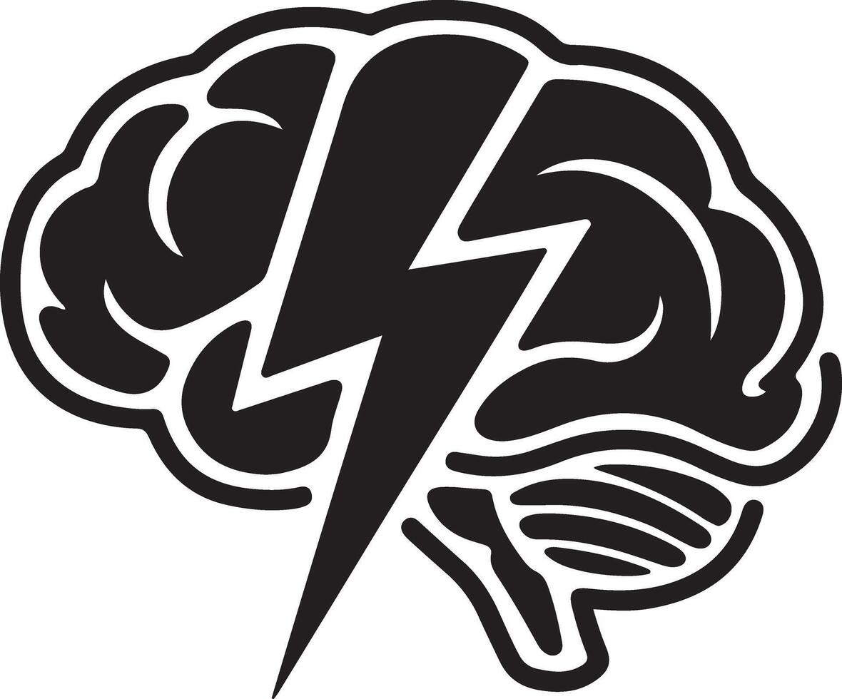 A brain shape art illustration vector