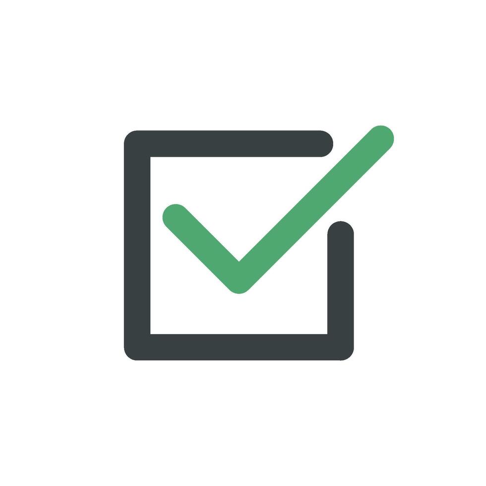 Square Shape Check Mark Icon Logo Template Illustration Design. EPS 10. vector