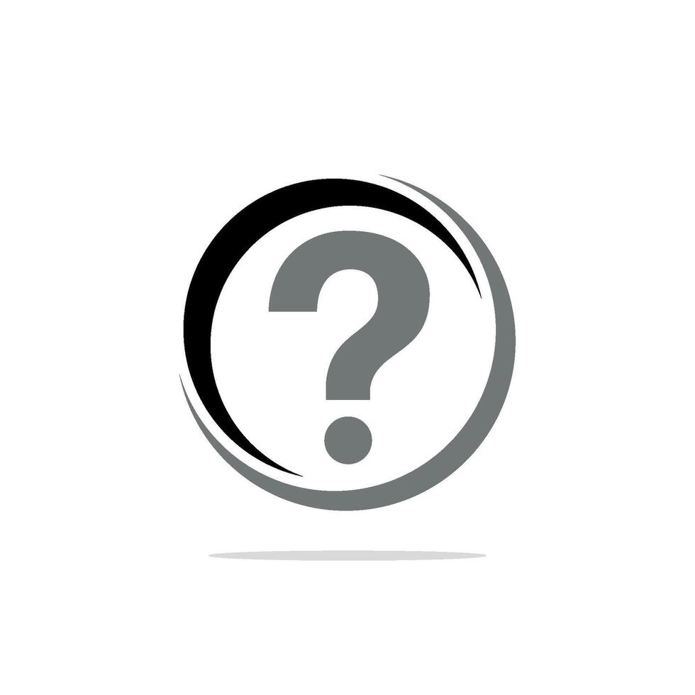 Grey Question Mark Template Illustration Design. EPS 10. vector