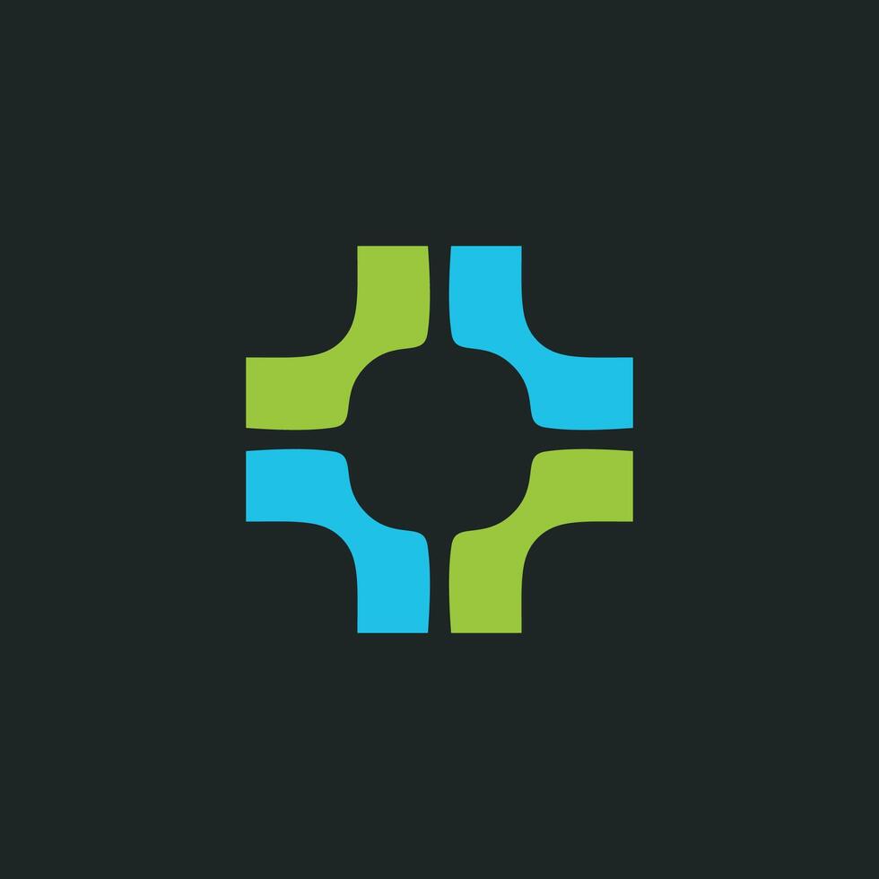 Abstract Cross Health Care Logo Template Illustration Design. EPS 10. vector