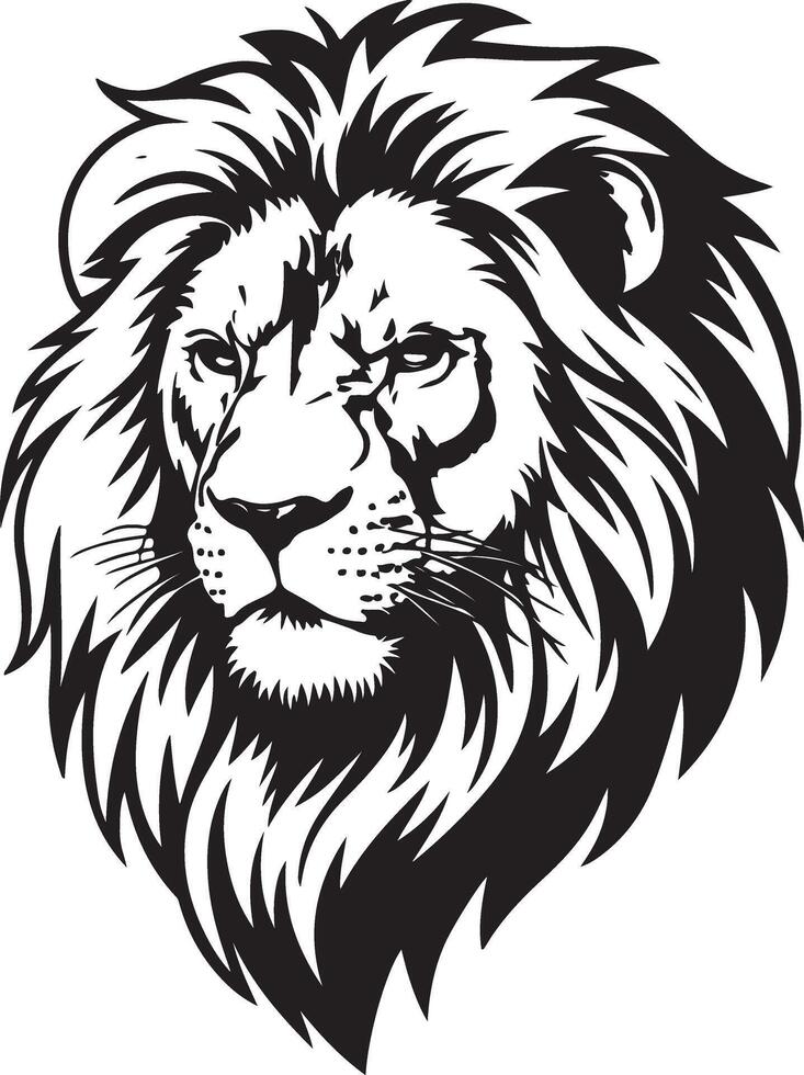 The design of a lion fierce gaze vector