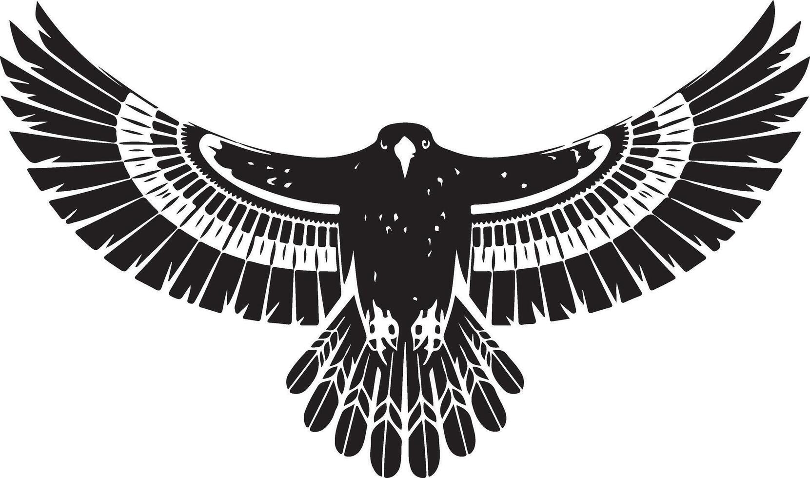 illustration of a Thunderbird with wings vector