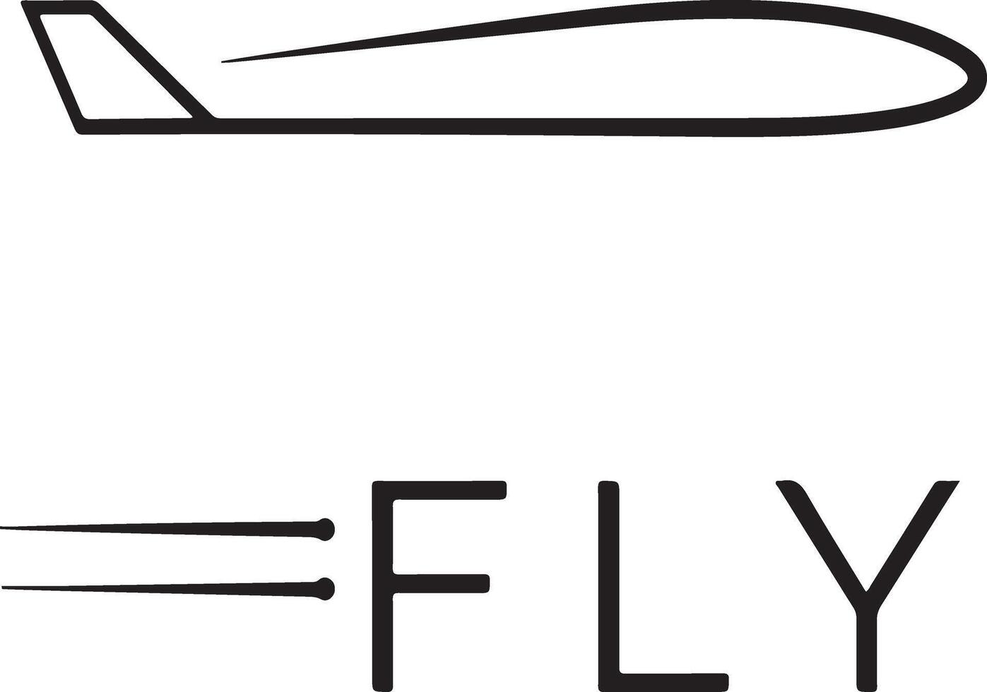 A minimalist logo for a flight company vector