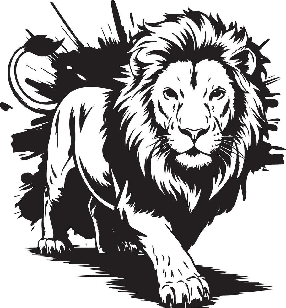 A pop art style illustration of a lion vector