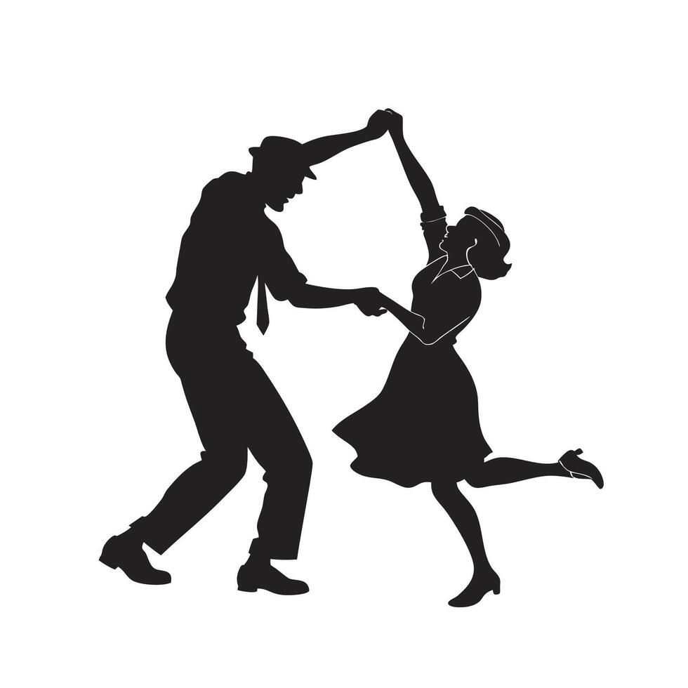 Ballet dancer silhouettes vector