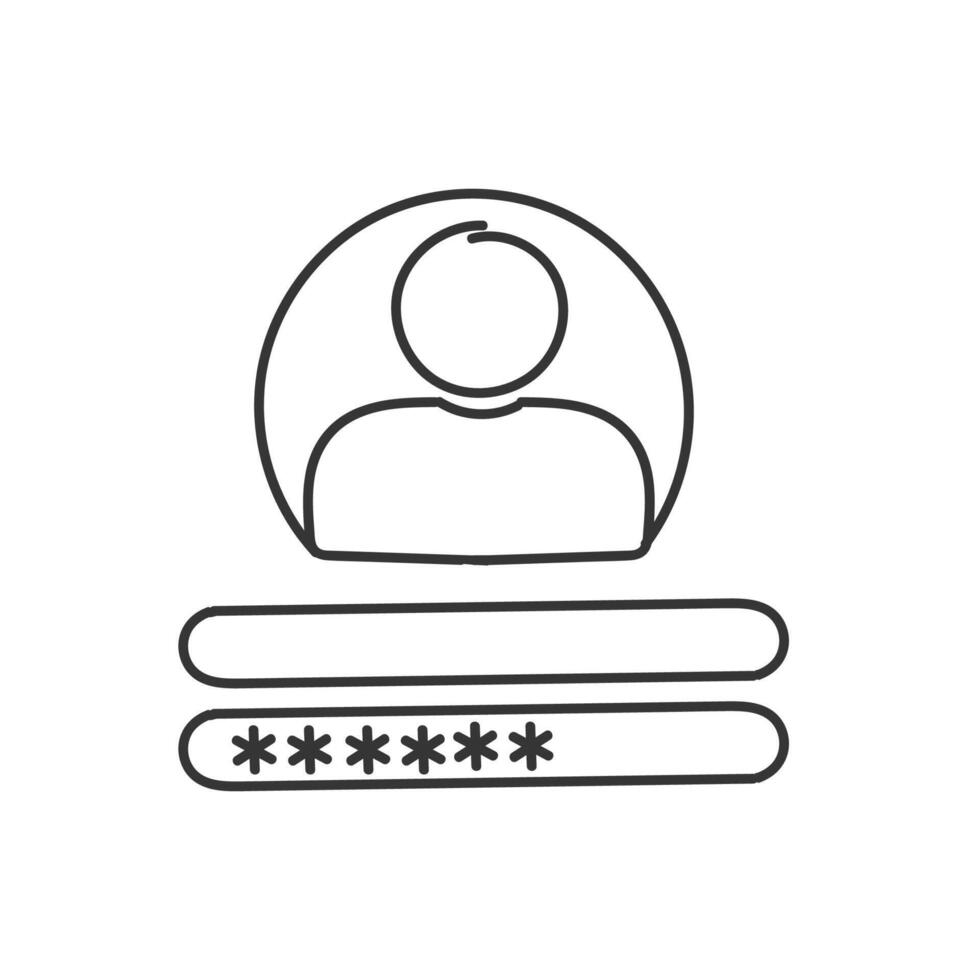 account usename password template vector