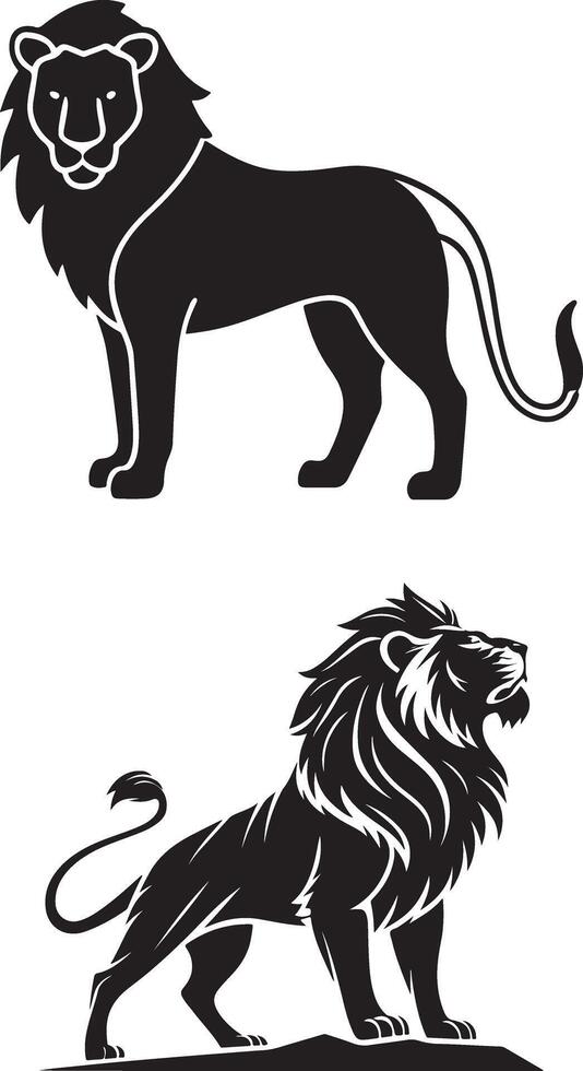lion icon set design image vector