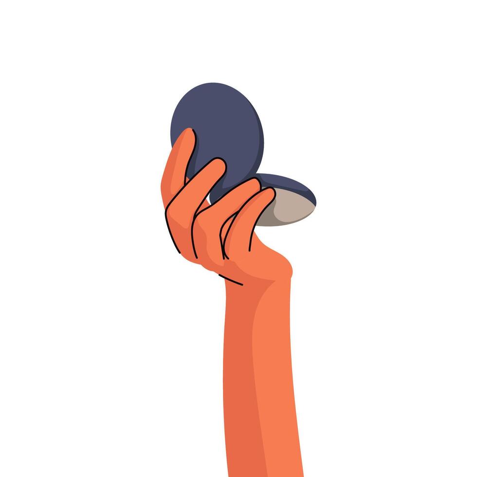Hands Holding Mirror vector