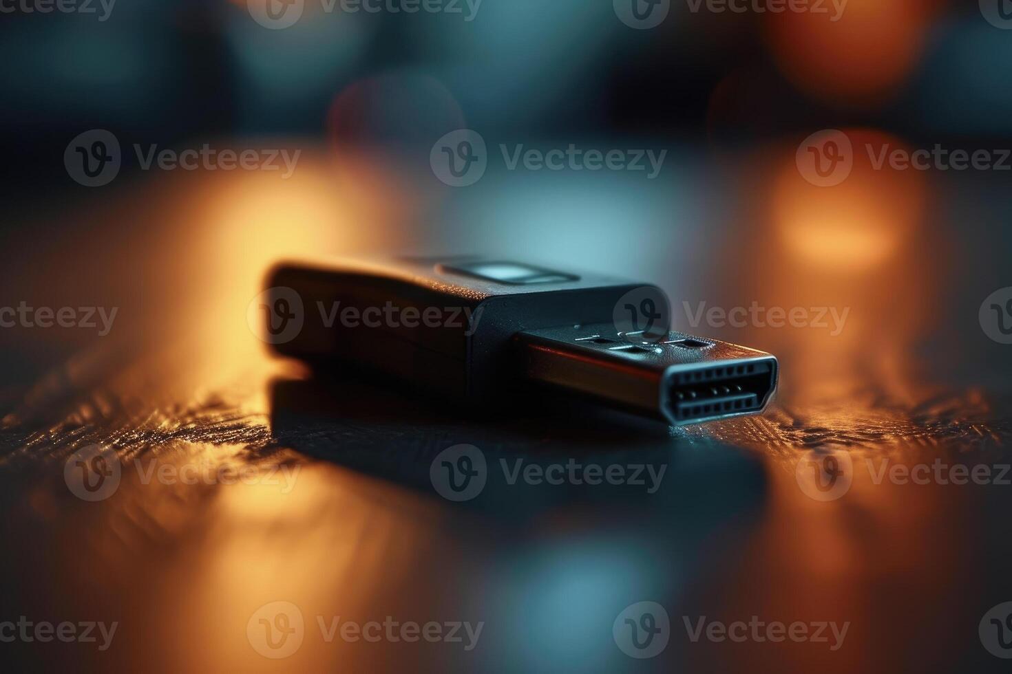Usb flash drive on a table photo
