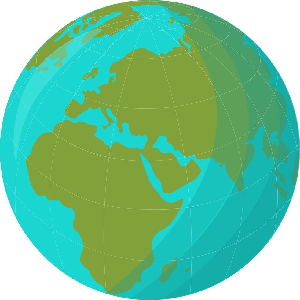 Isolated illustration of a globe on a white background vector