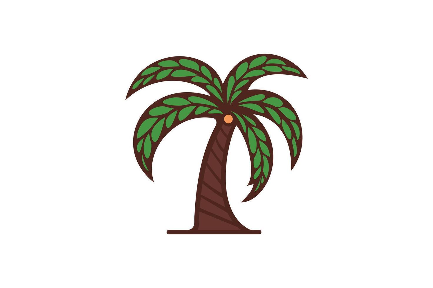 Minimalist Palm Tree Illustration vector