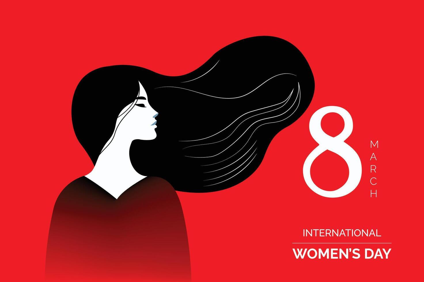 Elegant International Women's Day Illustration, 8 March Celebration vector