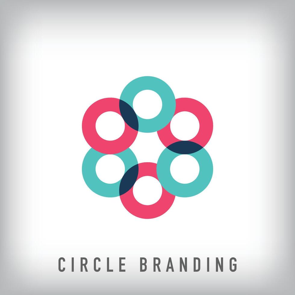 Simple colorful geometric branding logo design. Success and idea corporate logo template. vector