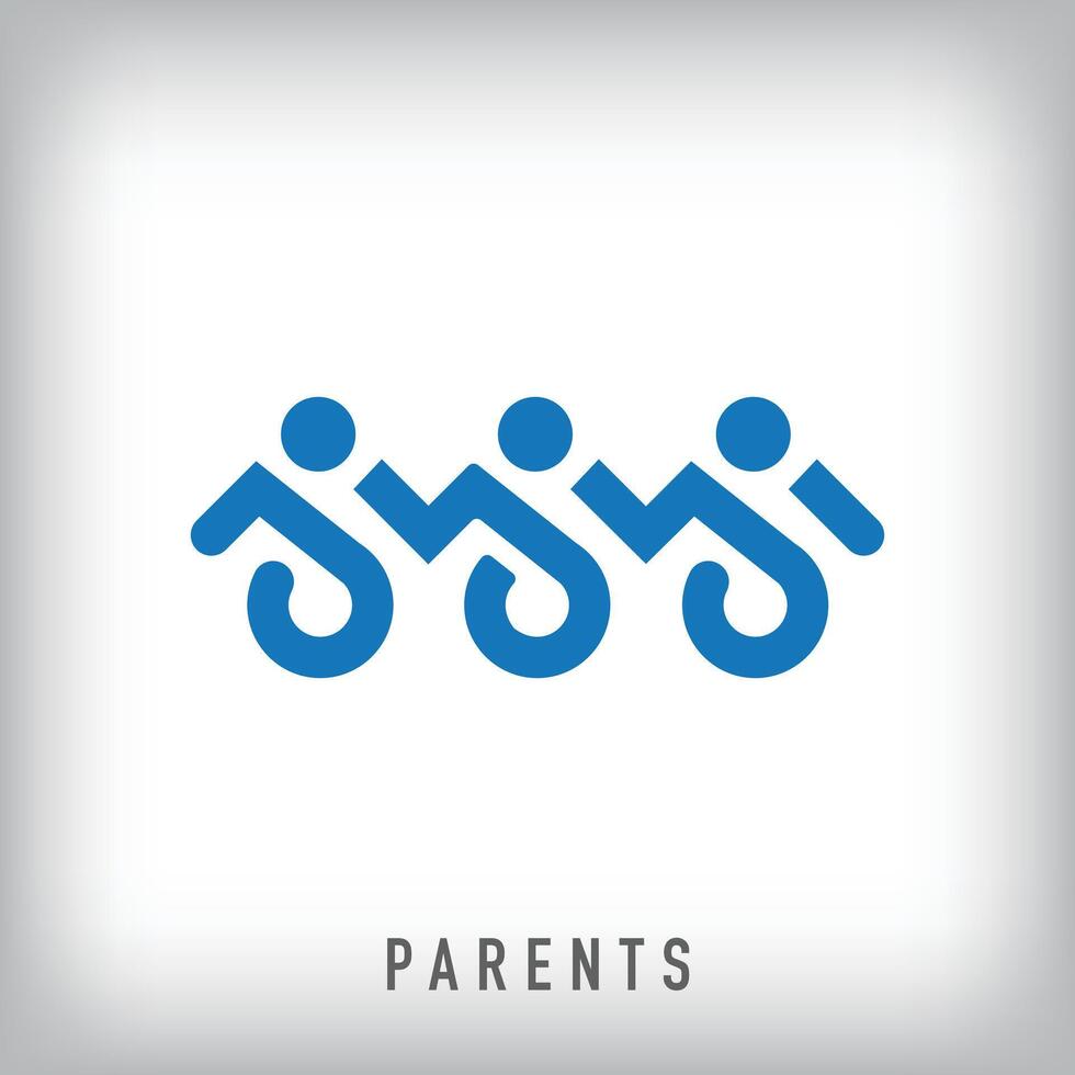 Premium partner logo design. Family and team company corporate logo template. vector